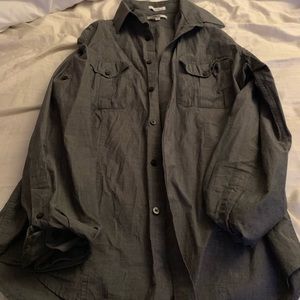Men’s Express 1MX fitted double pocket dress shirt
